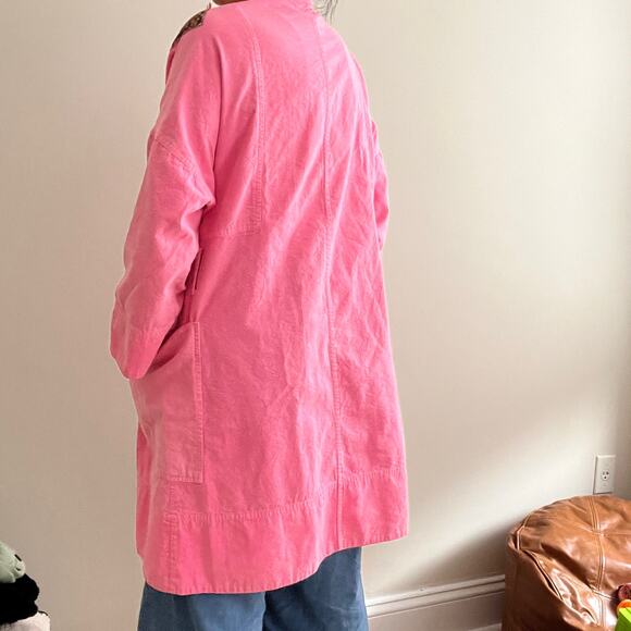 APIECE APART Hot Pink Patchwork Cotton Canvas Open Cardigan Jacket Size M / L - Picture 11 of 15